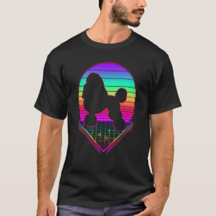 Pudel Retro Vintage 80er Hund T-Shirt