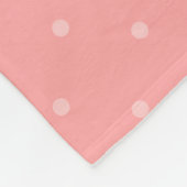 Pudel-Rock-HundeRetro rosa 50er moderne Punkte Fleecedecke (Ecke)