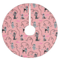 Pudel-Rock-Retro rosa und schwarzes 50er Muster