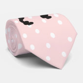 Pudel-rosa Polka-Punkt-Hals-Krawatte Krawatte (Gerollt)