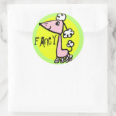 PUDEL RUNDER AUFKLEBER (Tasche)