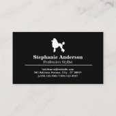 Pudel | Scheren-Logo Visitenkarte (Rückseite)