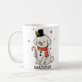 Pudel-Schneemann Weihnachten Hund Kaffeetasse (Links)