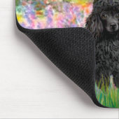 Pudel (schwarz 1) - Garten Mousepad (Ecke)
