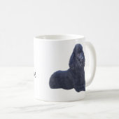 Pudel-schwarze Tasse, die ich verehre Kaffeetasse (VorderseiteRechts)