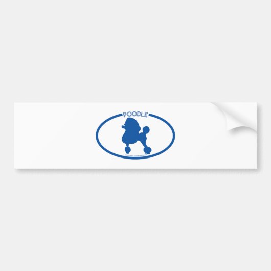 Pudel-Silhouette-Autoaufkleber Autoaufkleber (Vorne)