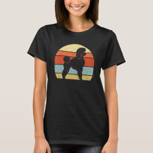 Pudel-Sonnenuntergang im Vintage-Retro-Stil Pudel T-Shirt