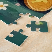 Pudel St. Patrick’s Day Eleganter Glückshund Puzzle (Seite)