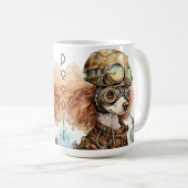 Pudel-Steampunk-Hund Kaffeetasse (VorderseiteRechts)