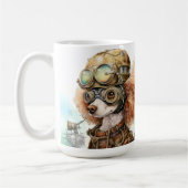 Pudel-Steampunk-Hund Kaffeetasse (Links)
