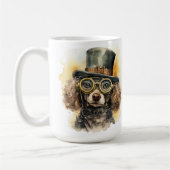 Pudel Steampunk Hund Kaffeetasse (Links)
