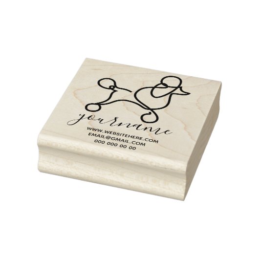 Pudel süßer Hund Gummistempel (Stempel)