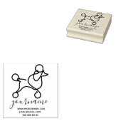 Pudel süßer Hund Gummistempel (Stempel)