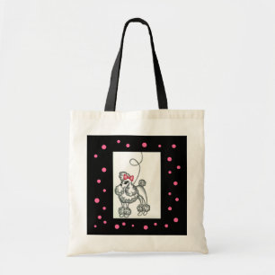 Pudel-Tasche Pink Schwarz Retro Fünfziger Tragetasche