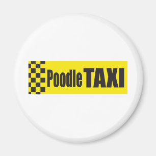 Pudel-Taxi Magnet