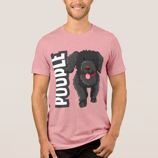 Pudel Tri-Blend Shirt (Vorderseite)