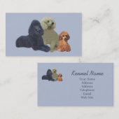 Pudel-Trio-Visitenkarte Visitenkarte (Vorne/Hinten)