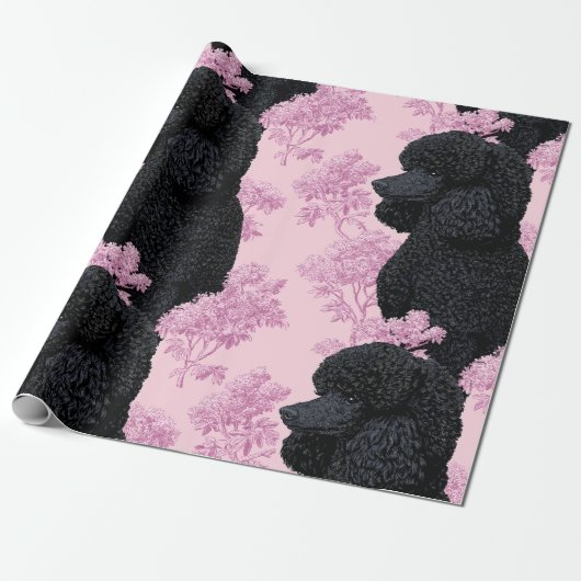 Pudel- und botanisches Geschenkpapier (Ungerollt)