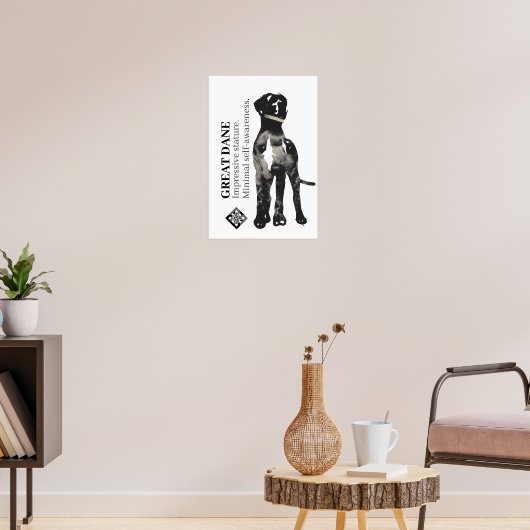 Pudel und Dogge Poster (Wohnzimmer 3)