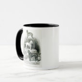 Pudel und Whippet - Gruppe von Herrn Waltons Tasse (Vorderseite Links)