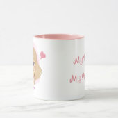 Pudel Valentinsbecher | Personalisiertes Geschenk Tasse (Zentrum)
