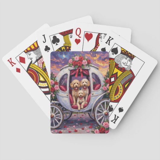 Pudel Valentinstag Spielkarten (Rückseite)