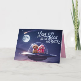 Pudel Valentinstagskarte Feiertagskarte