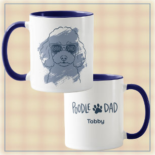 Pudel-Vater-Tasse – Benutzerdefinierter Name Hunde Tasse
