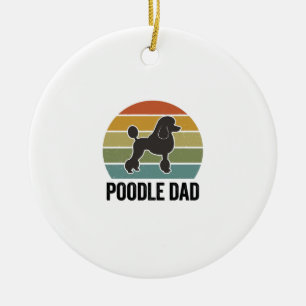 Pudel-Vater Vintage-Sonnenuntergang Hunde-Liebhabe Keramik Ornament