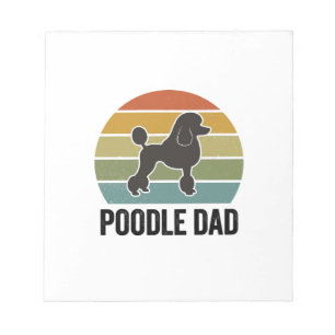 Pudel-Vater Vintage-Sonnenuntergang Hunde-Liebhabe Notizblock
