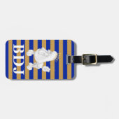Pudel-Verhalten-Monogramm-Gepäckanhänger Gepäckanhänger (Vorderseite horizontal)