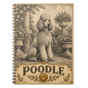 Pudel, Vintage Heritage Hund Notizblock