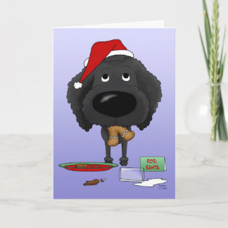 Pudel-Weihnachten Feiertagskarte