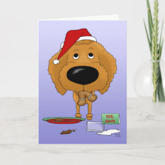 Pudel-Weihnachten Feiertagskarte