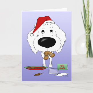 Pudel-Weihnachten Feiertagskarte