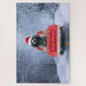 Pudel Weihnachten Puzzle (Vertikal)