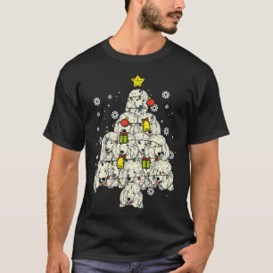 Pudel-Weihnachtsbaum-Hübsche Weihnachts-Pyjamas PJ T-Shirt