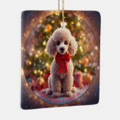 Pudel-Weihnachtsbaumschmuck Keramikornament (Rechts)
