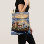 Pudel-Weihnachtsboot-Feiertag Tasche (Von Nahem)