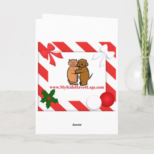 Pudel-Weihnachtskarten-Baum Feiertagskarte (Rückseite)