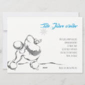 Pudel Weihnachtskarten Feiertagskarte (Rückseite)