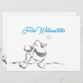 Pudel Weihnachtskarten Feiertagskarte (Vorne/Hinten)