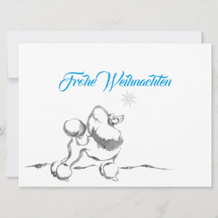 Pudel Weihnachtskarten Feiertagskarte
