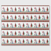 Pudel-WeihnachtsPackpapier Geschenkpapier (Flach)