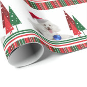 Pudel-WeihnachtsPackpapier Geschenkpapier (Rolleneckpunkt)