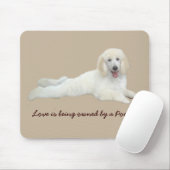 Pudel weißes schönes Mousepad (Mit Mouse)