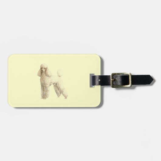 Pudel -- Welpen-Klipp Gepäckanhänger (Vorderseite horizontal)