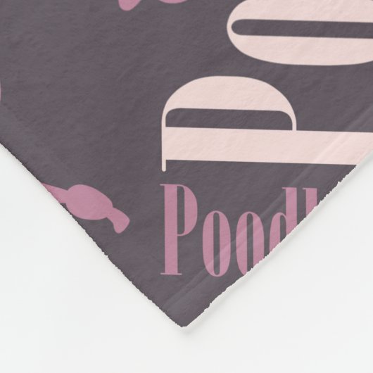 Pudel-Wort-Kunst Fleecedecke (Ecke)