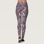 Pudel-Wort-Kunst Leggings (Rückseite)