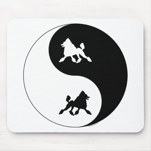 Pudel Yin Yang Mousepad (Vorne)